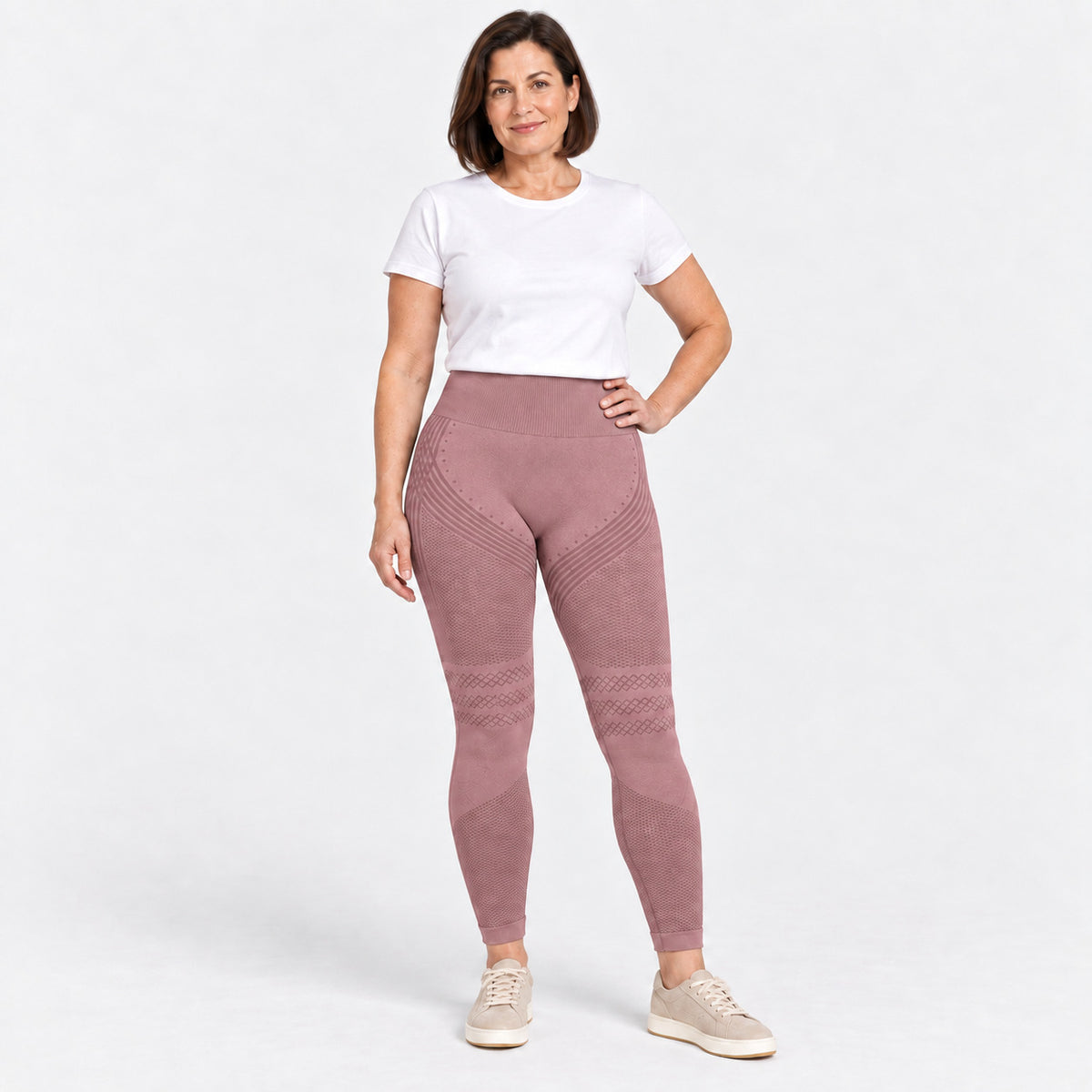 Slimpur Kompressions-Leggings in Pink / Altrosa