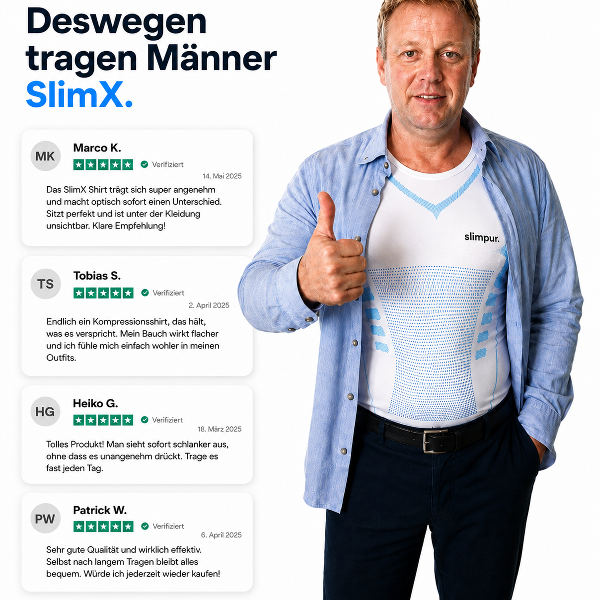 SlimX T-Shirt® Kompressions-Shirt